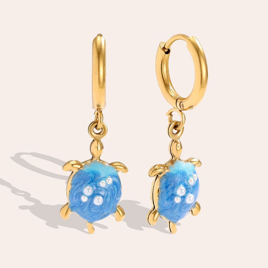 Orecchini Blu Turtle