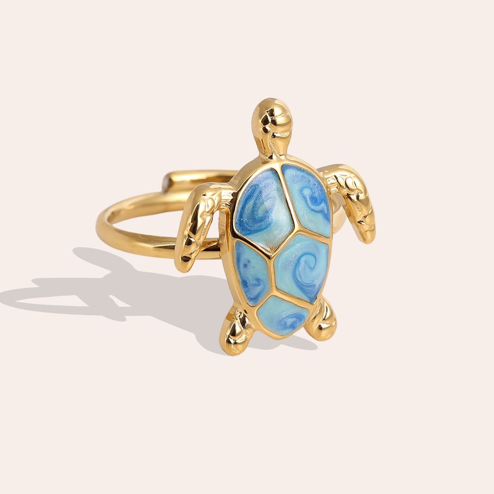 Anello Blu Turtle