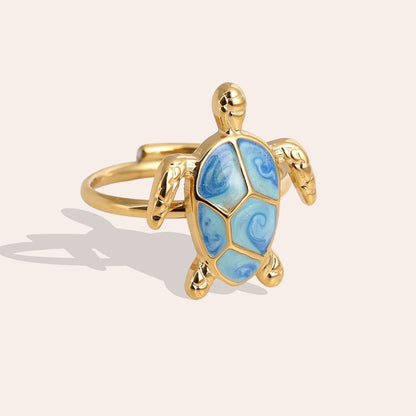 Anello Blu Turtle