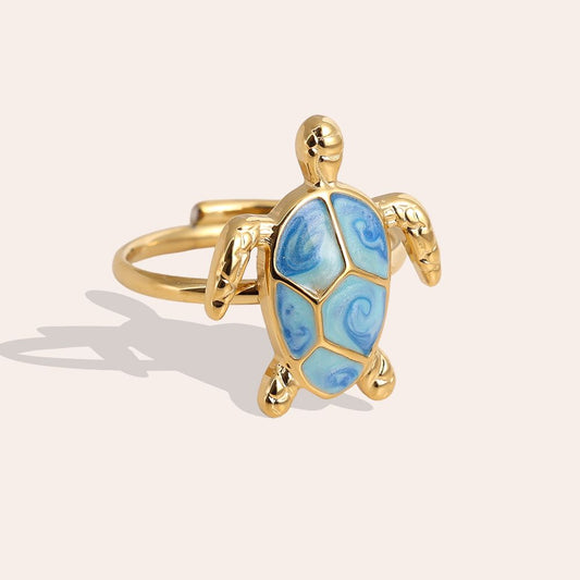 Anello Blu Turtle