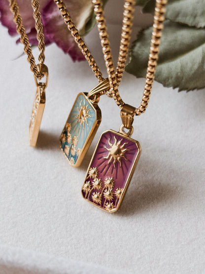 Collana Blue Sunflower