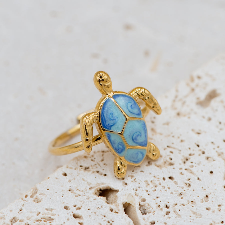 Anello Blu Turtle