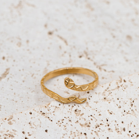 Anello snake dorato
