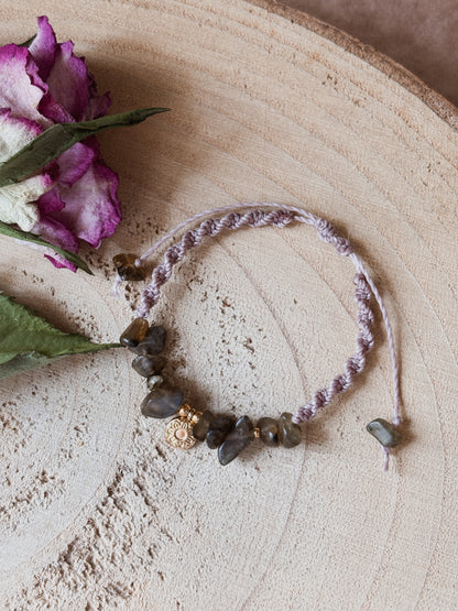 Bracciale macramè Labradorite