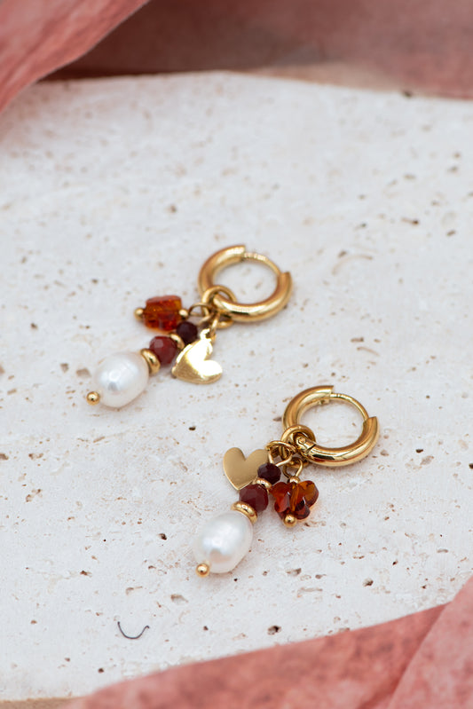 Orecchini Orange Red