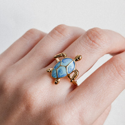 Anello Blu Turtle