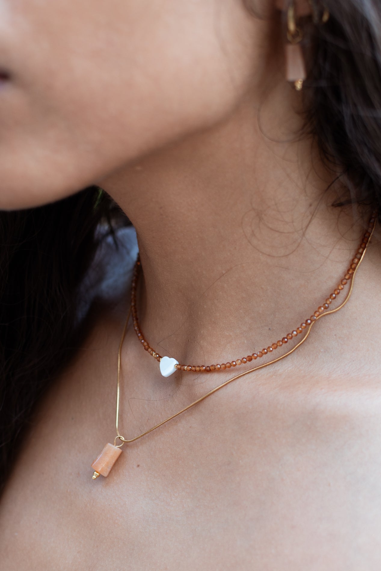 Collana Granato arancione